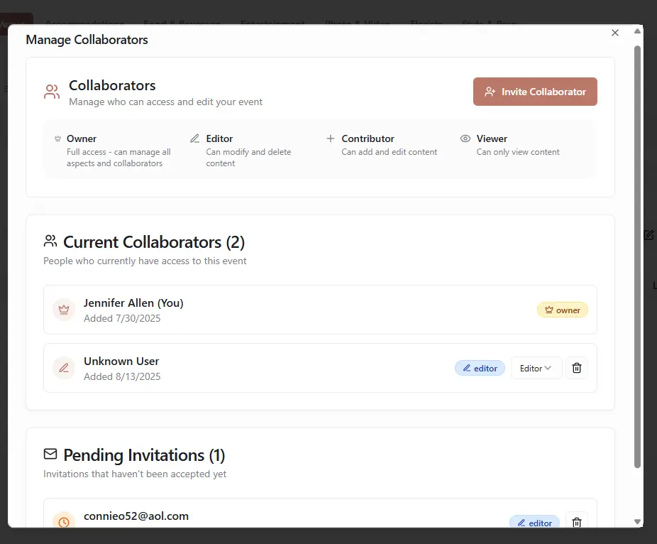 Manage Collaborators